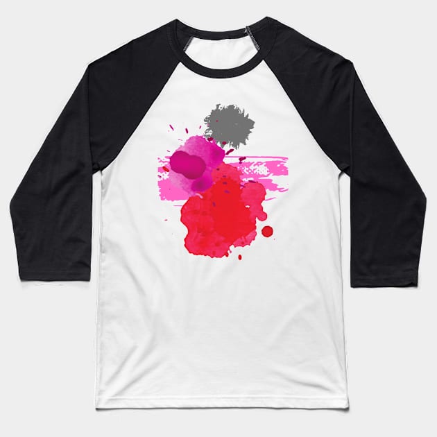 paint splash art Baseball T-Shirt by MikeNotis